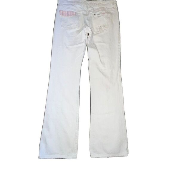 Old Navy Special Edition Pants Women’s Sz 2 Super Low Waist Bootcut White Patch - Picture 13 of 16